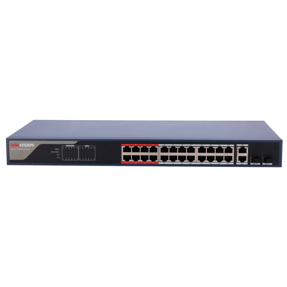 Switch Gigabit PoE 24 Puertos HIKVISION DS-3E1326P-EI(B)