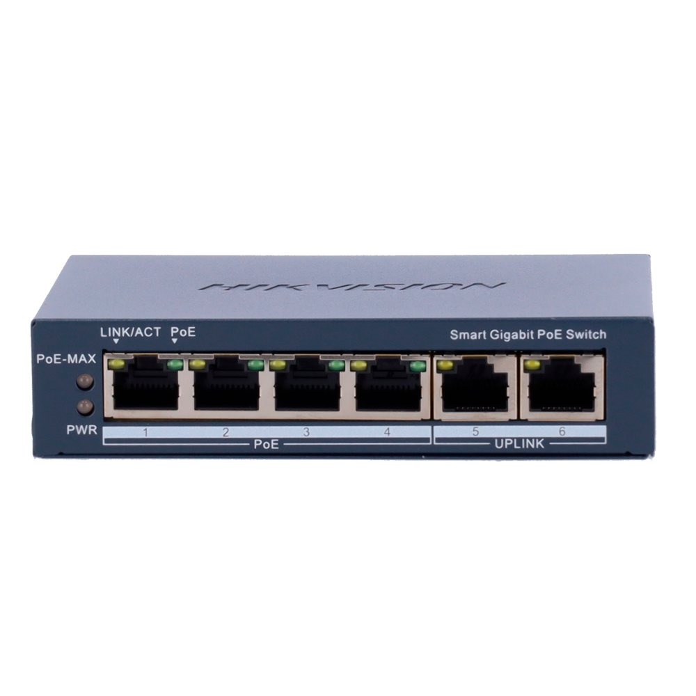 HIKVISION - DS-3E1506P-EI - Switch 4P Gigabit PoE Gestionable - Imagen 2
