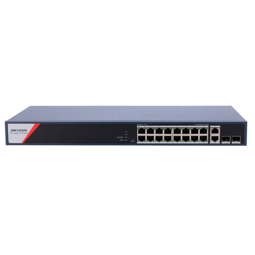 Switch PoE Gestionable HIKVISION DS-3E1520HP-SI 16 Puertos