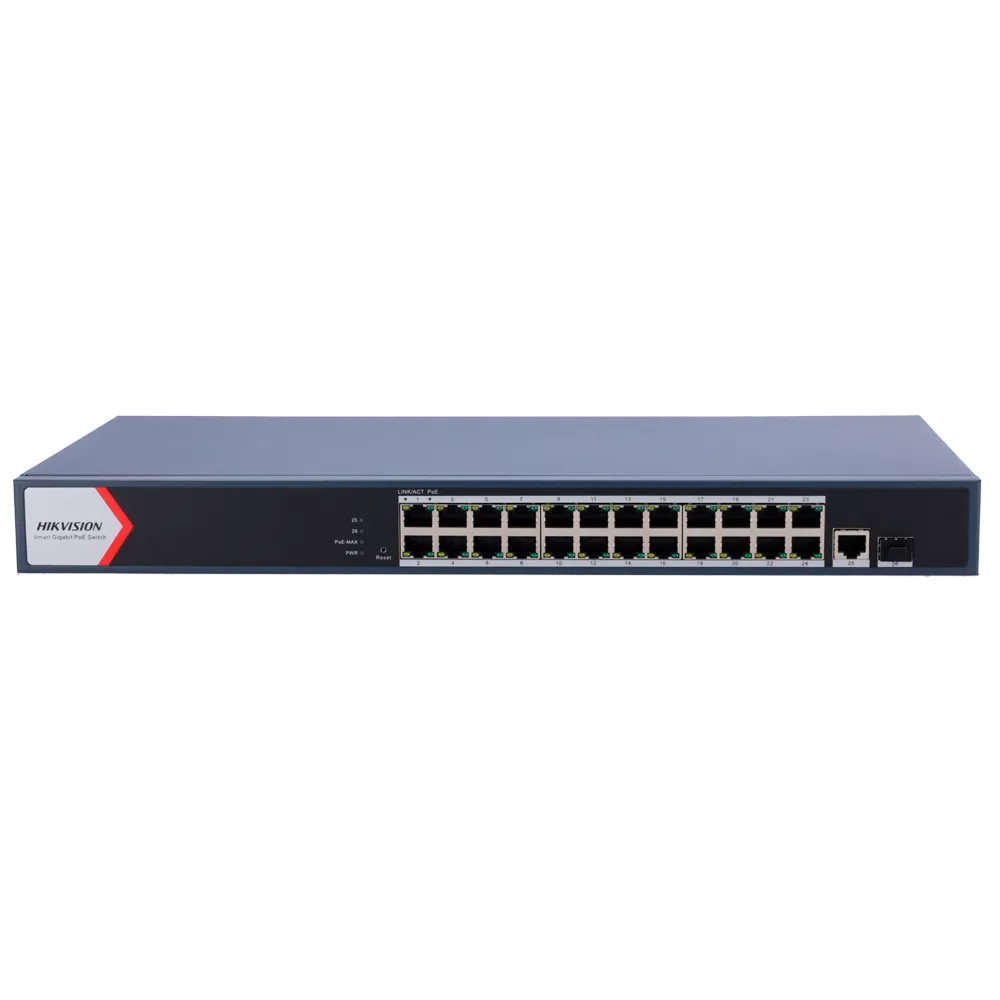 Switch Gigabit PoE DS-3E1526P-EI Hikvision 24 Puertos