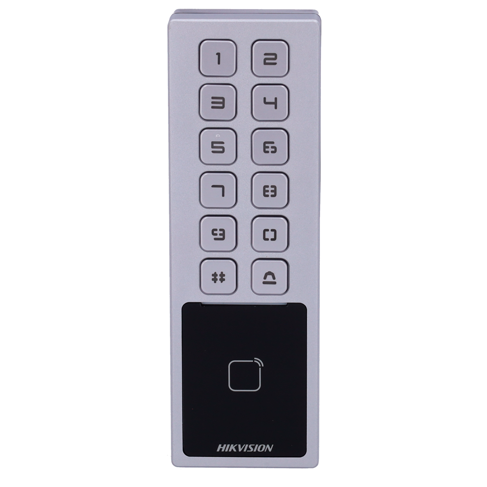 Control de acceso IP65 IK08 - Tarjeta EM y PIN - 3.000 usuarios | 100.000 registros - Marca Hikvision - Imagen 2