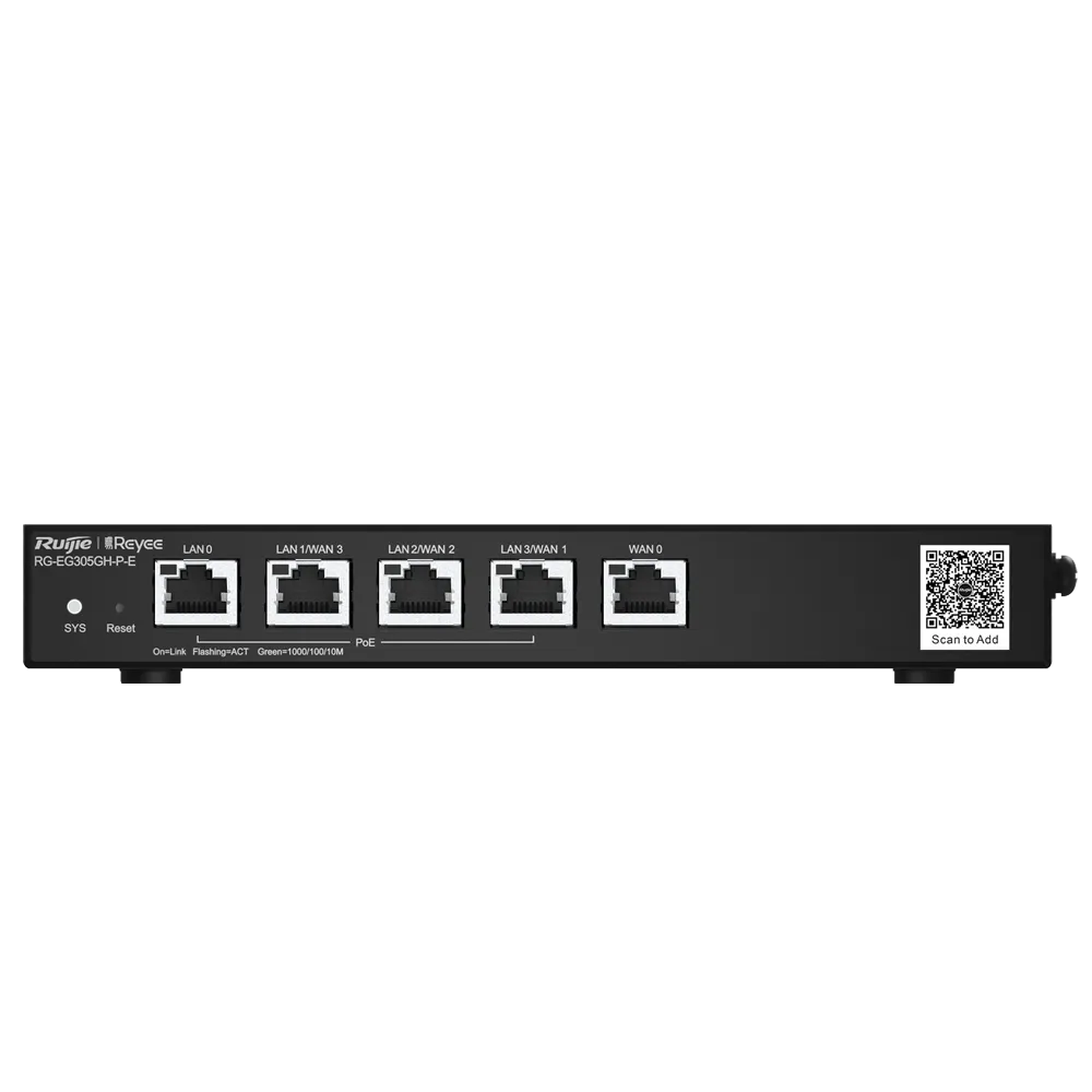 Router Industrial PoE Reyee RG-EG305GH-P-E 5 Puertos Gigabit