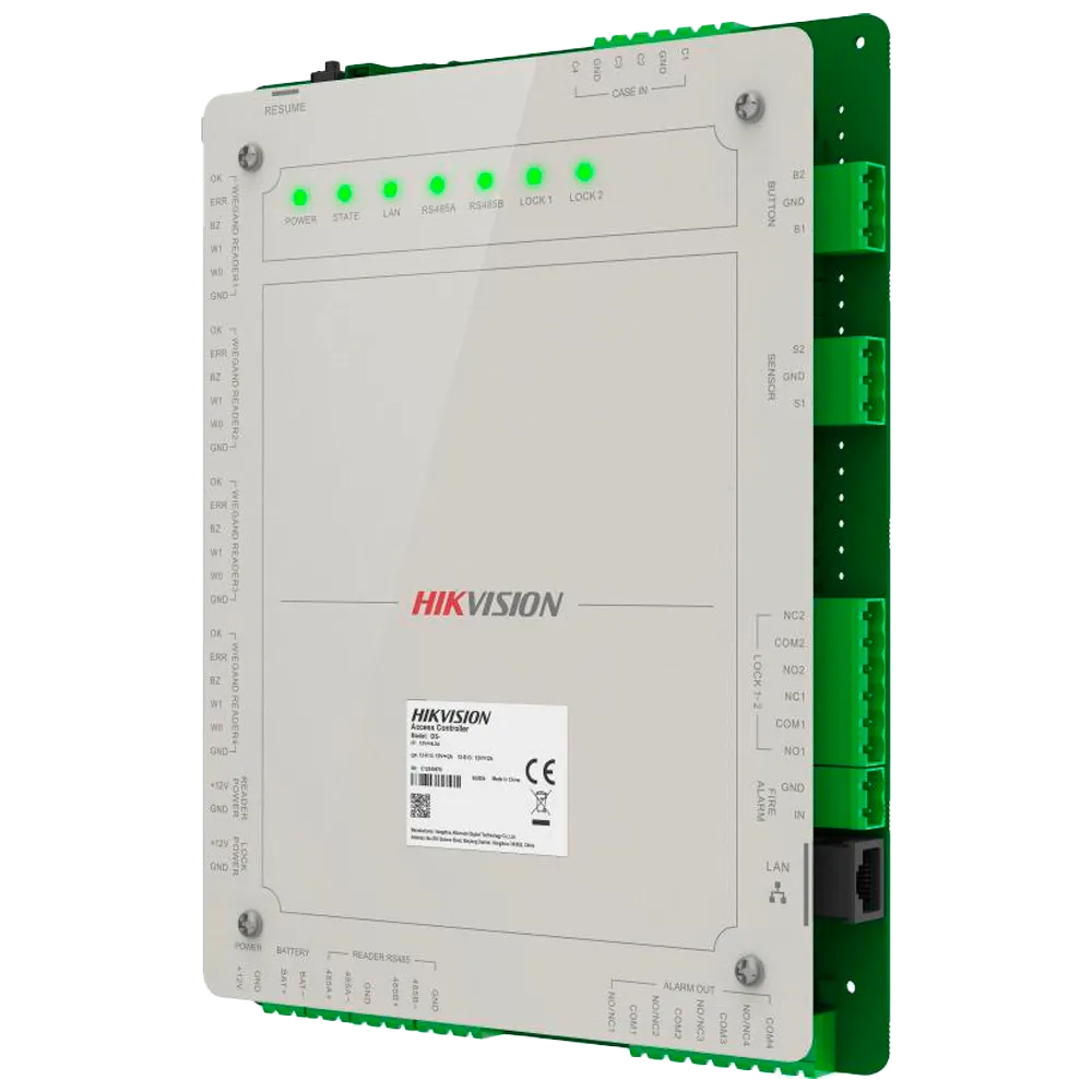 Controladora Acceso Hikvision DS-K2622X Facial Huella QR