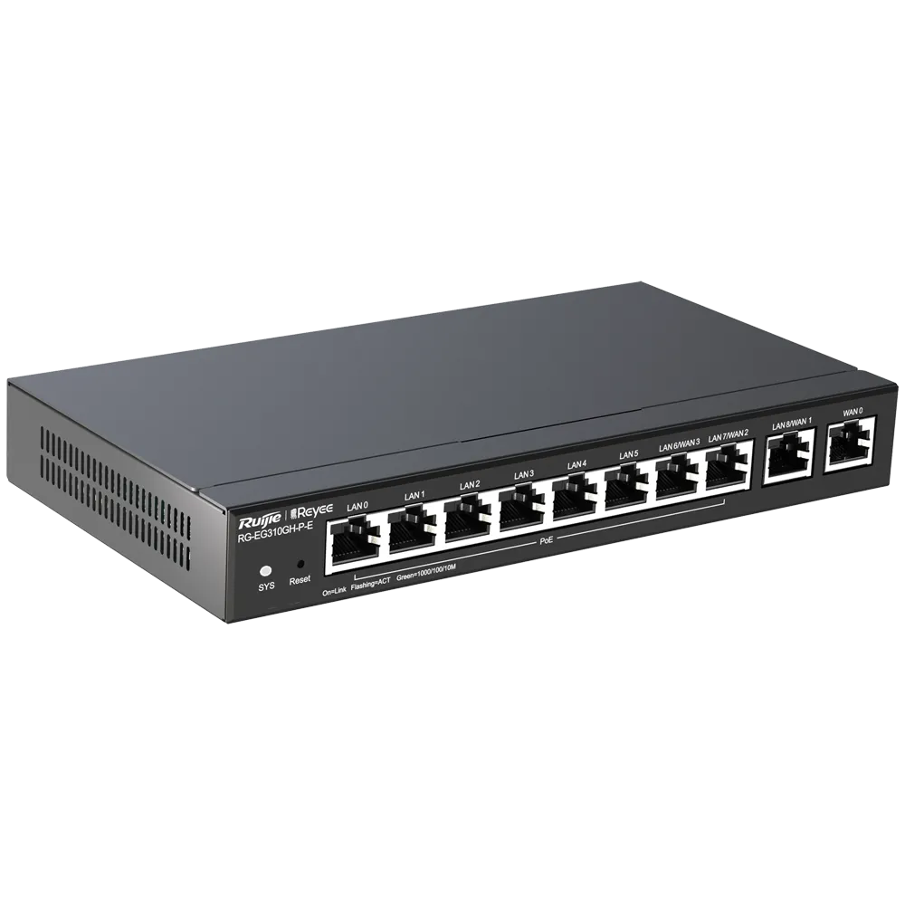 Router Industrial PoE Reyee RG-EG310GH-P-E 10 Puertos