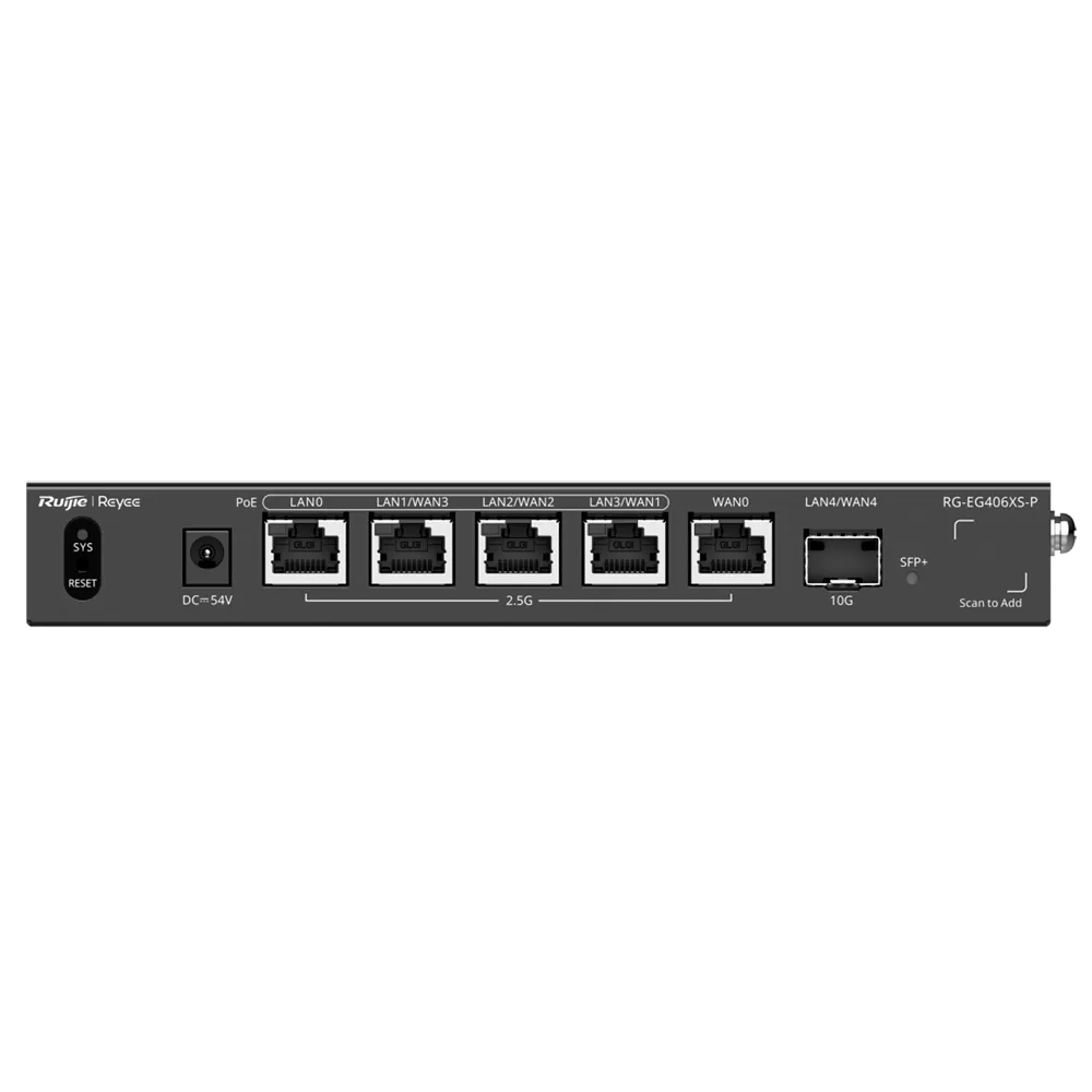 Reyee RG-EG406XS-P Router Industrial PoE 5x2.5G 10G SFP+