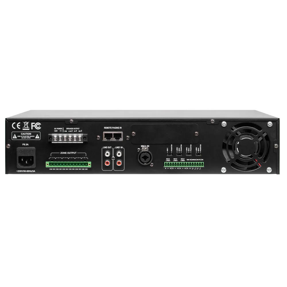 Amplificador DSPPA DMA6250U 250W 100V 6 Zonas