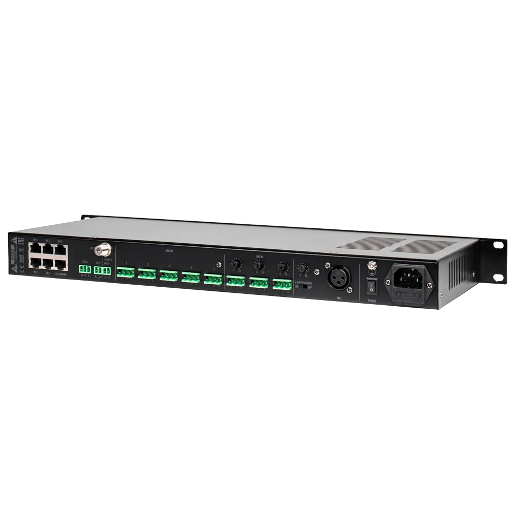 Micrófono megafonía DSPPA MAG505 5 zonas matriz audio