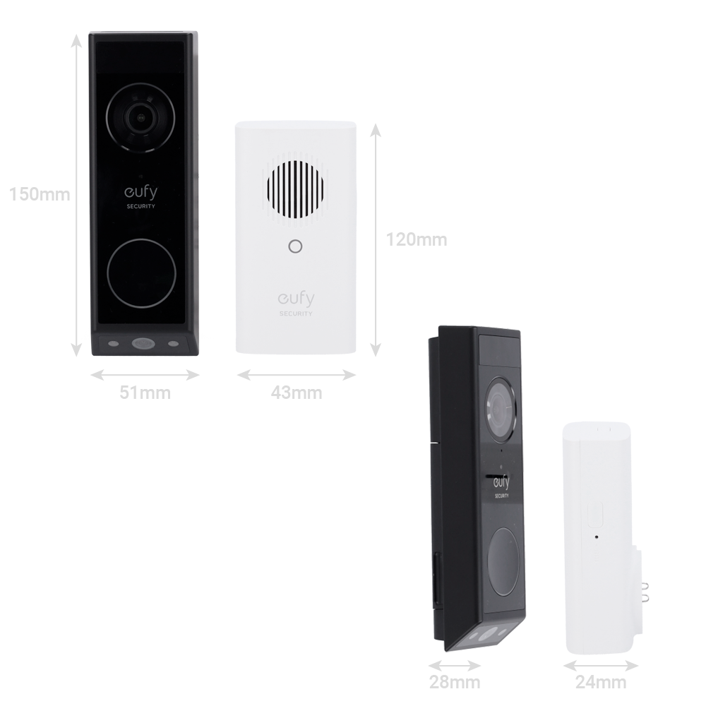 Eufy EUFY-DOORBELL-E340-KIT Videotimbre WiFi 2.4 Exterior - Imagen 2