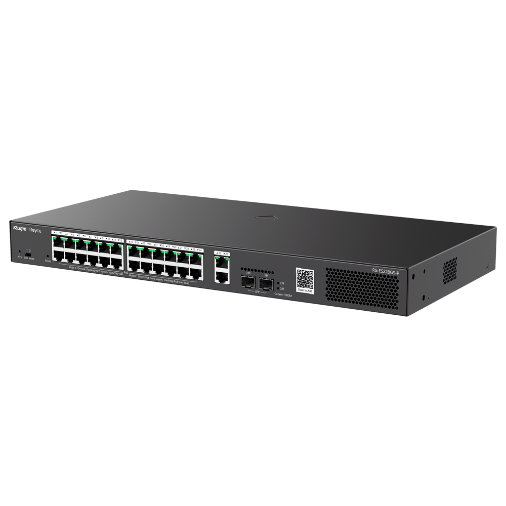Reyee - RG-ES228GS-P - Switch 26P Gigabit PoE Gestionable SFP - Imagen 2