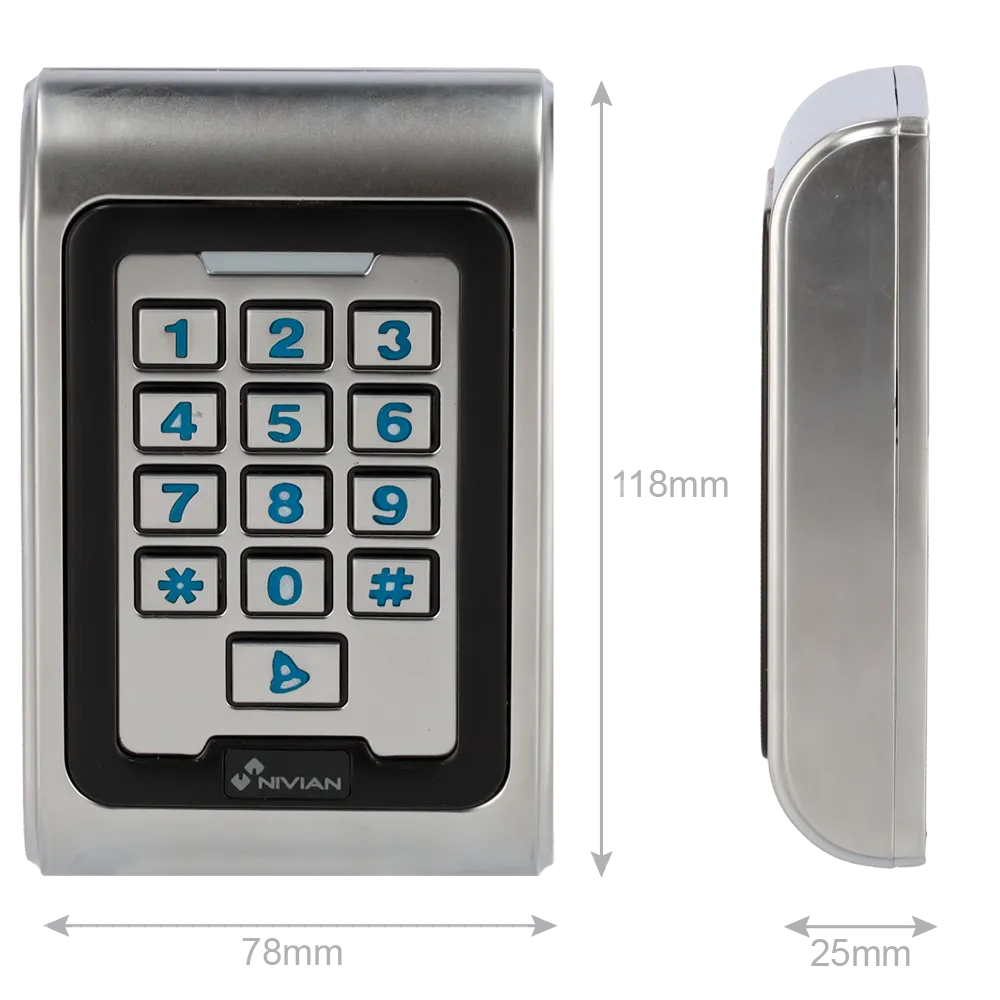 Control Acceso NV-ACCESS-PIN-RFID-W Nivian Tarjeta EM PIN