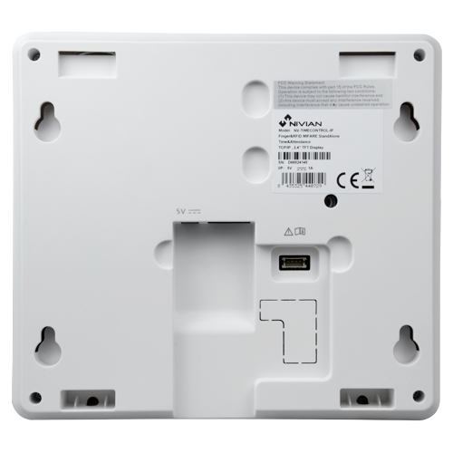 Control de presencia - Nivian - Huella + Tarjeta + PIN/Teclado - IP/Ethernet + USB - Imagen 2