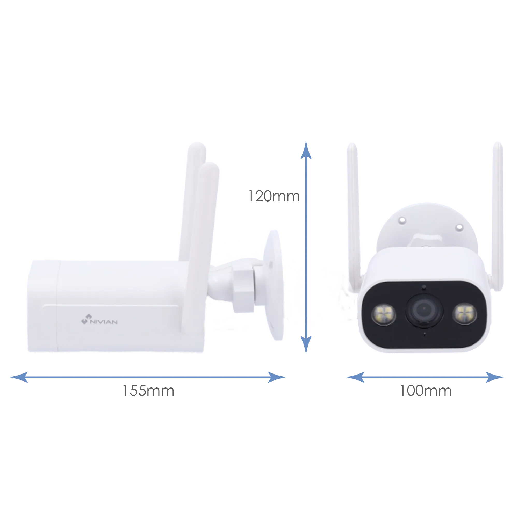 Nivian NVS-IPC-02-L Cámara 3MP WiFi Exterior con IA