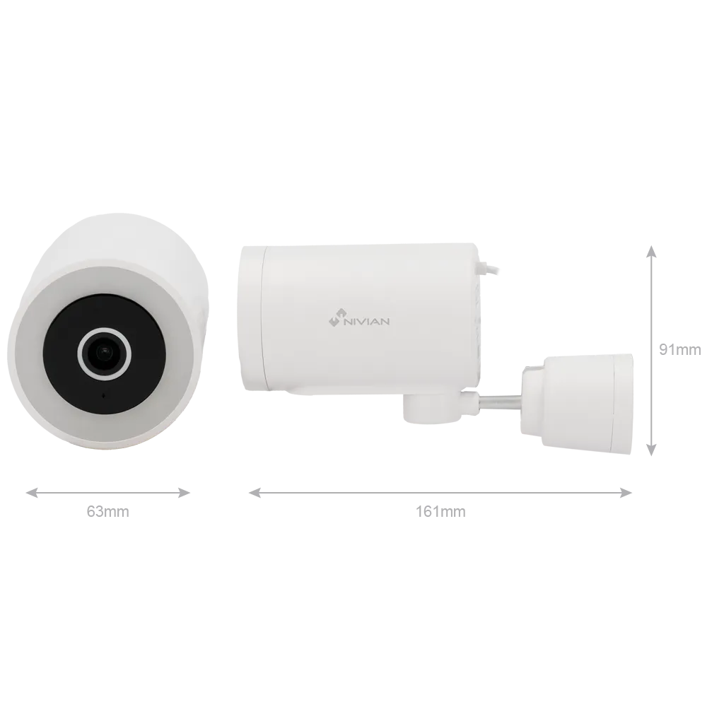 Cámara Nivian NVS-IPC-0H3-L 4MP WiFi Exterior IP65