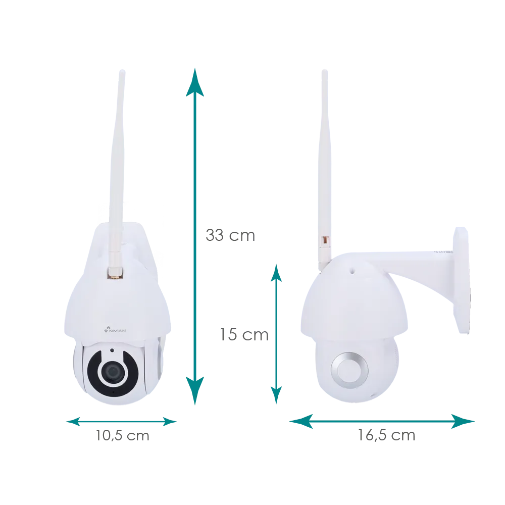 Nivian NVS-IPC-0S2 Cámara 4MP WiFi 2.4 Exterior Motorizada