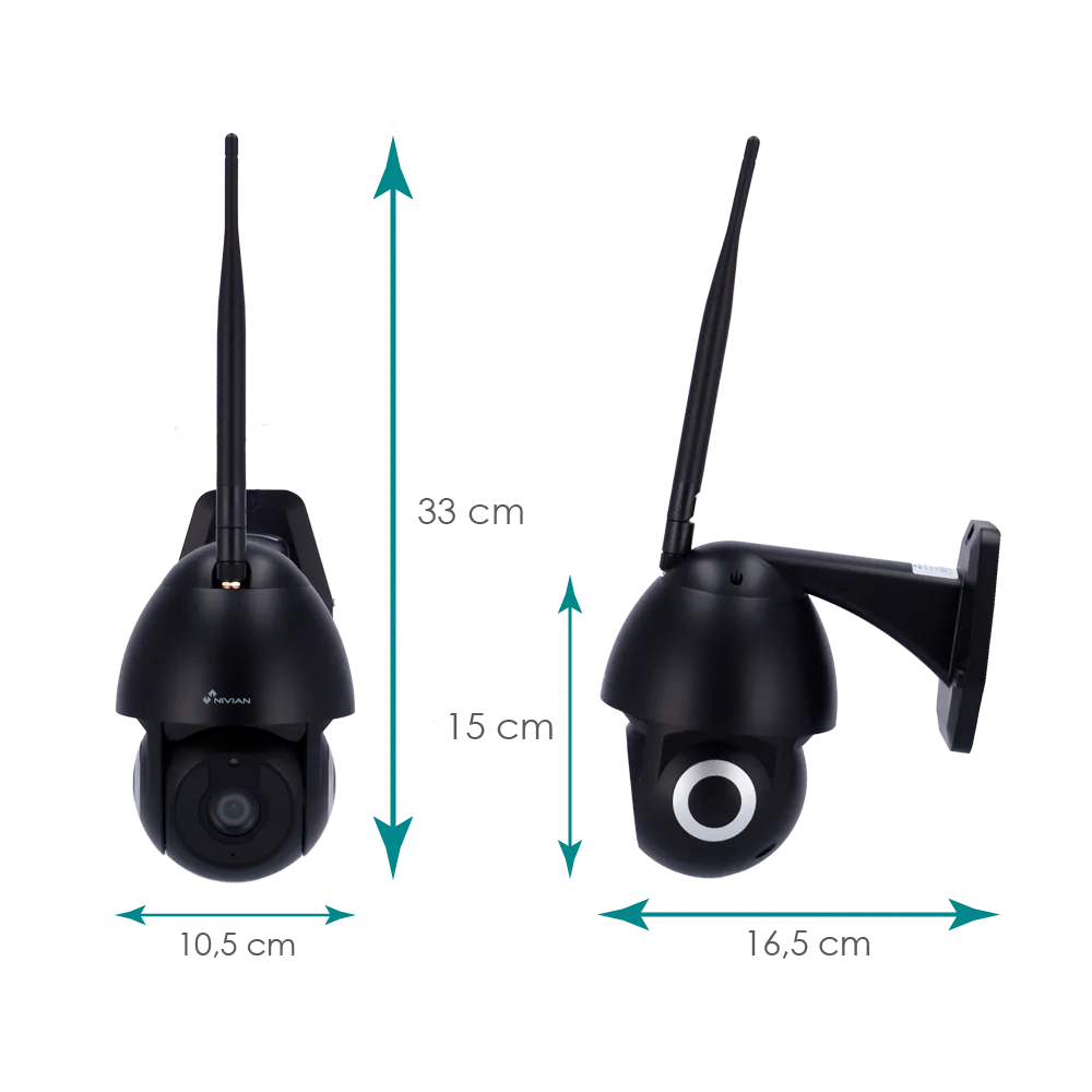 Nivian NVS-IPC-0S2B Cámara WiFi 4MP Exterior Motorizada