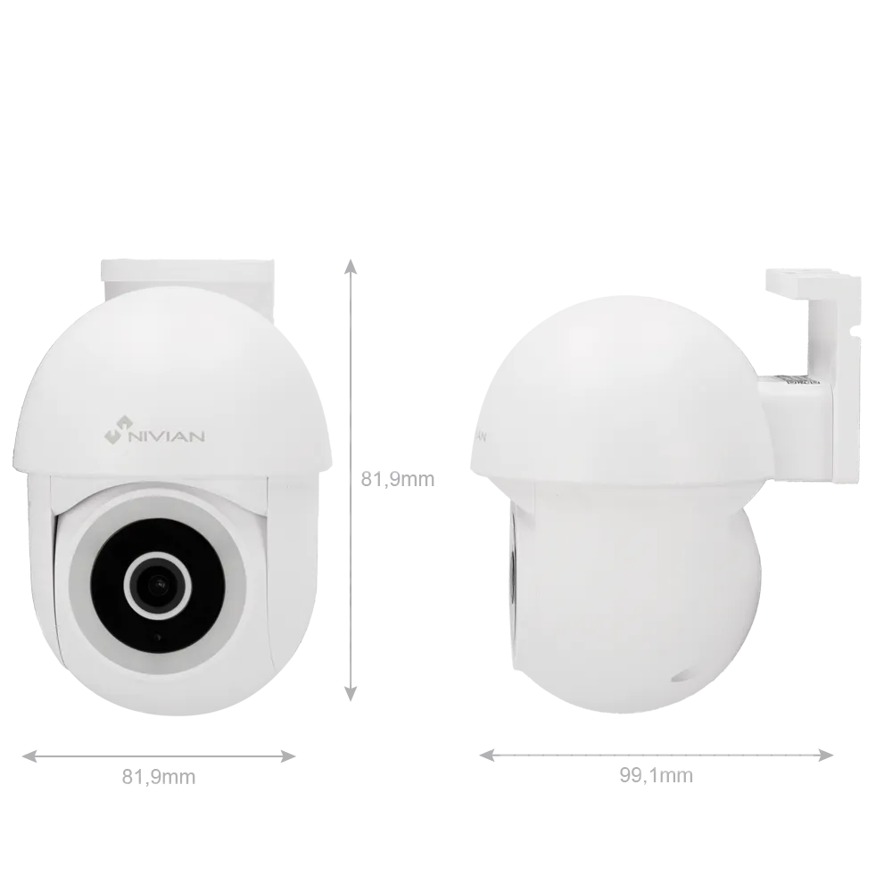 Nivian NVS-IPC-0S4-L-MINI Cámara WiFi 3MP Exterior Motorizada