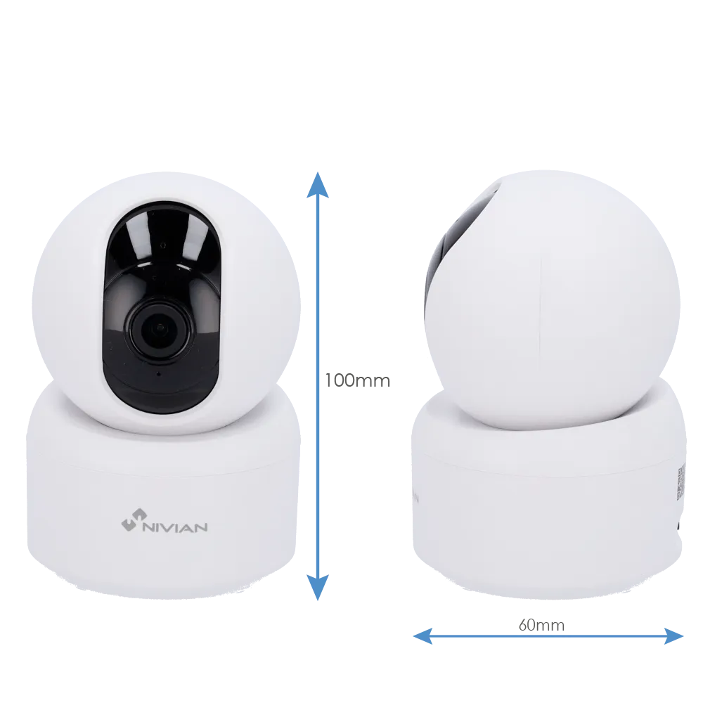 Cámara WiFi Interior 3MP Nivian NVS-IPC-IS4 Motorizada IA