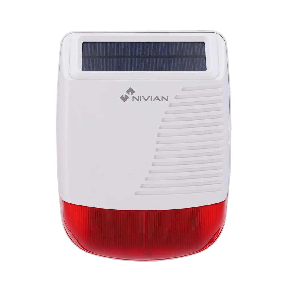 Sirena Exterior Solar Inalámbrica NVS-SOLARSIREN 120dB IP65