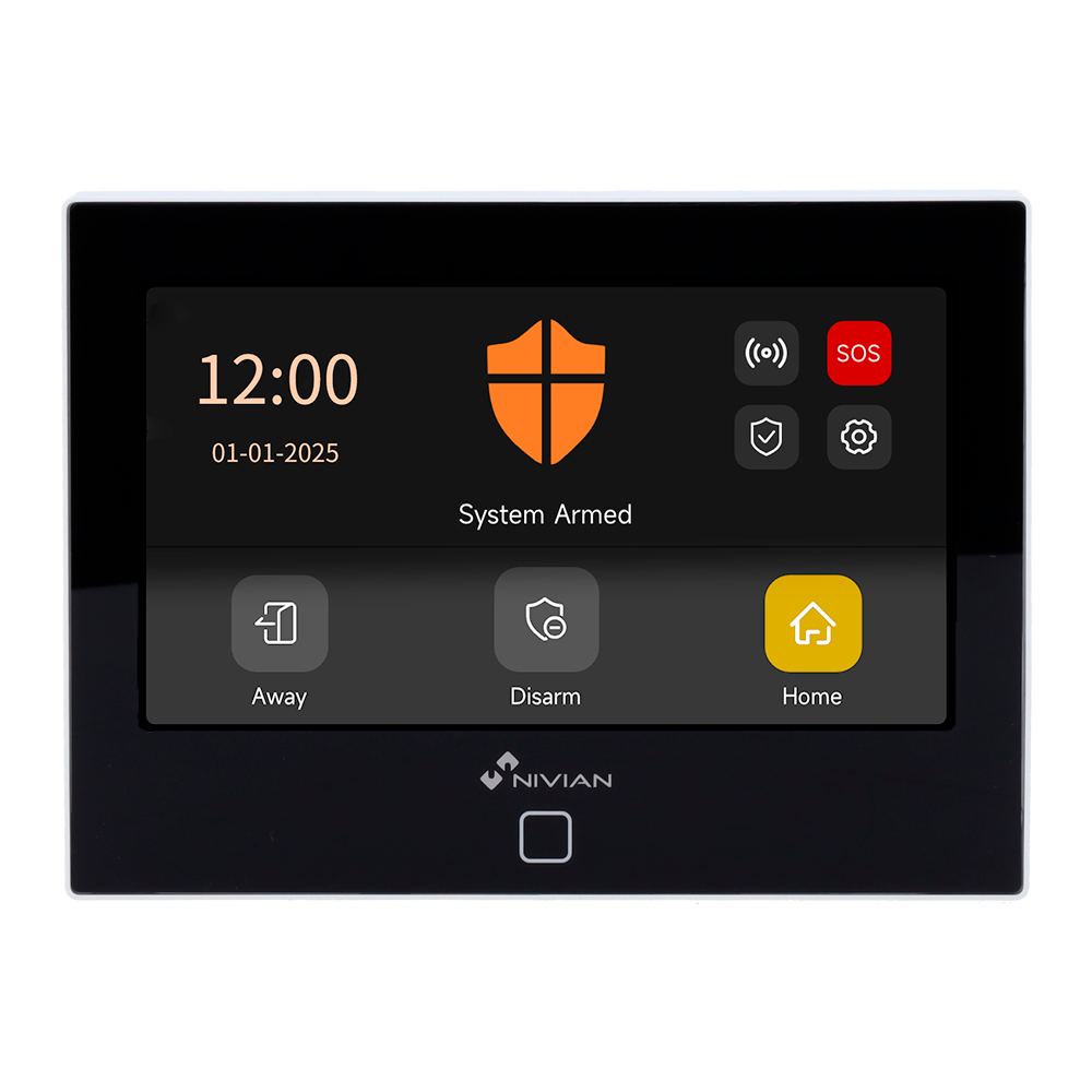 Nivian - NVS-TOUCHALARM-W - Kit profesional WiFi + GSM/4G blanco con teclado 1 mando app - Imagen 2