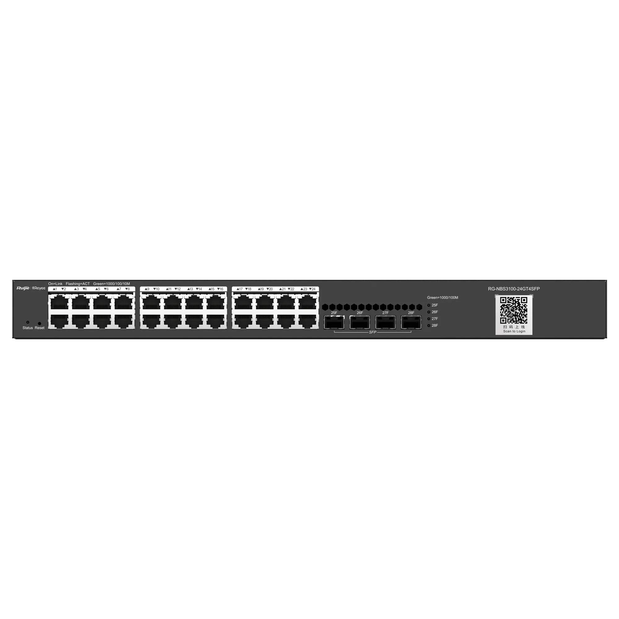 Switch RG-NBS3100-24GT4SFP L2+ 24 Puertos Gigabit 4 SFP