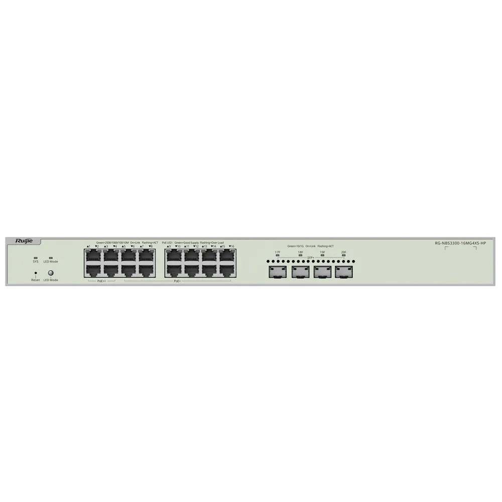 RG-NBS3300-16MG4XS-HP Switch L2+ 16 Puertos PoE++ 2.5G