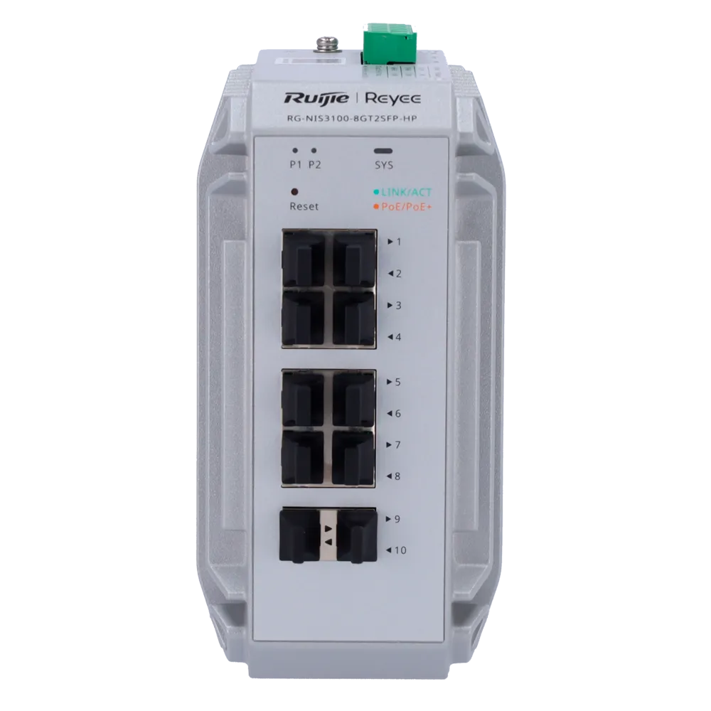 Switch Industrial Reyee RG-NIS3100-8GT2SFP-HP 8P Gigabit PoE