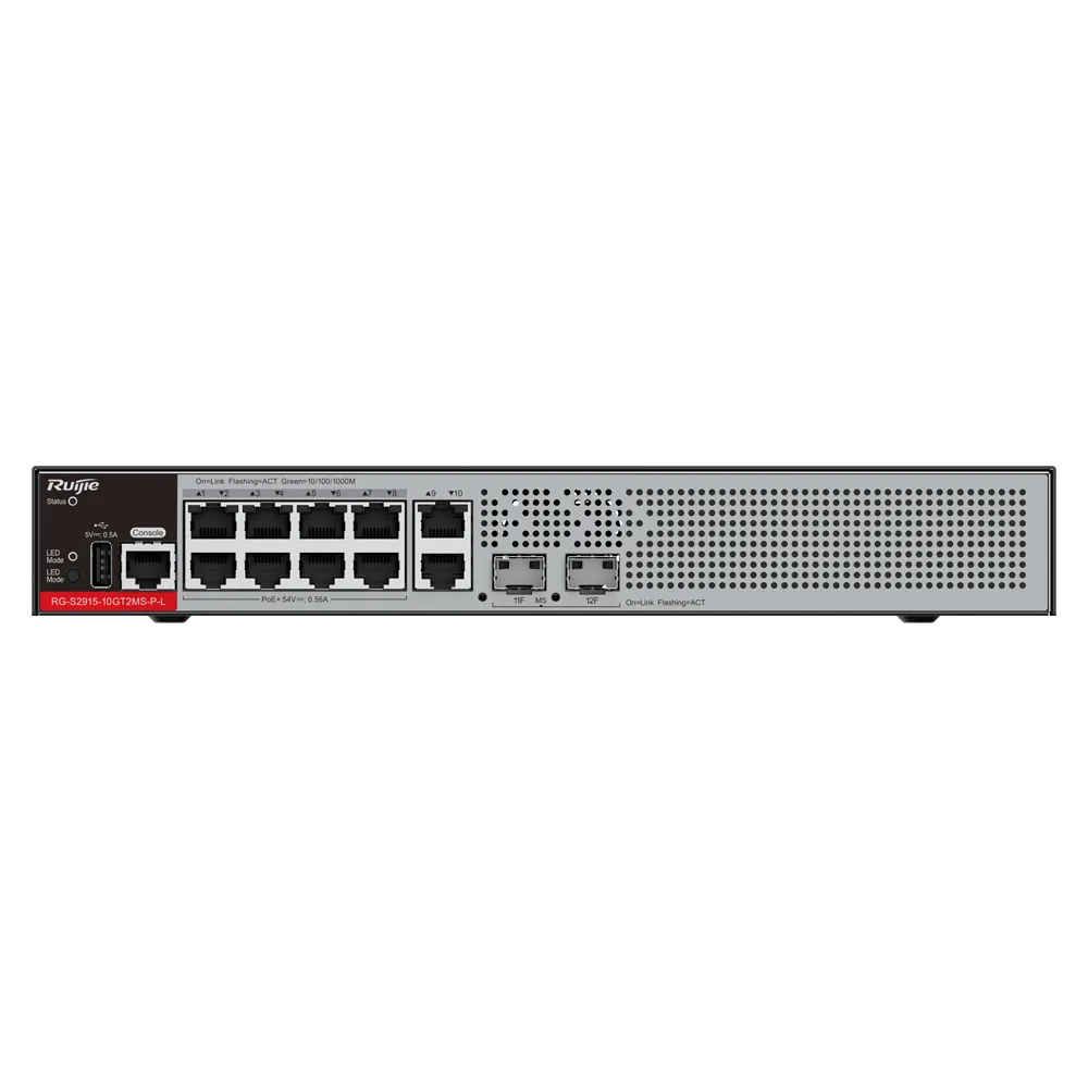 Switch Gigabit PoE Gestionable RG-S2915-10GT2MS-P-L Ruijie