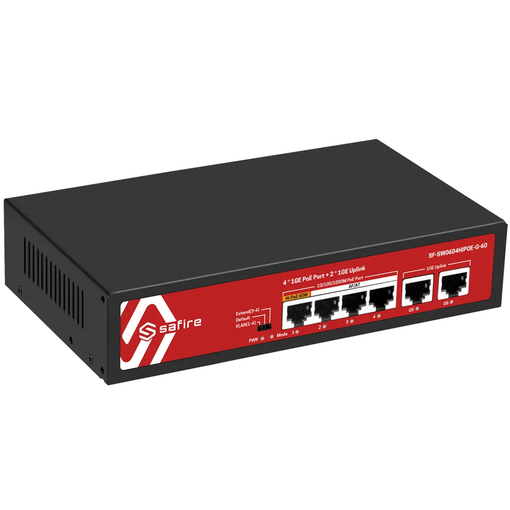 Switch PoE SF-SW0604HIPOE-G-60 4 Puertos Gigabit Hi-PoE