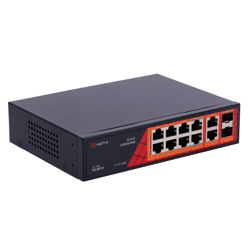 Switch PoE Gigabit SF-SW1208HIPOE-GF-120 Safire Smart