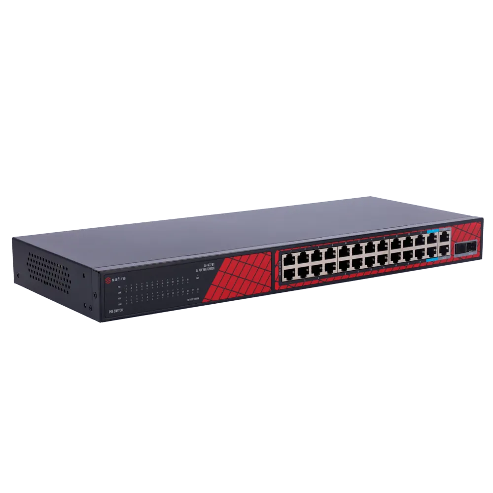 Switch 24P Gigabit PoE Hi-PoE Safire SF-SW2824HIPOE-300