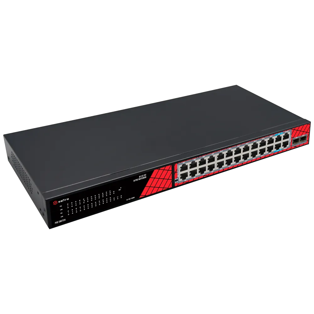 Switch PoE Safire SF-SW2824HIPOE-GMF-300 24 puertos Gigabit