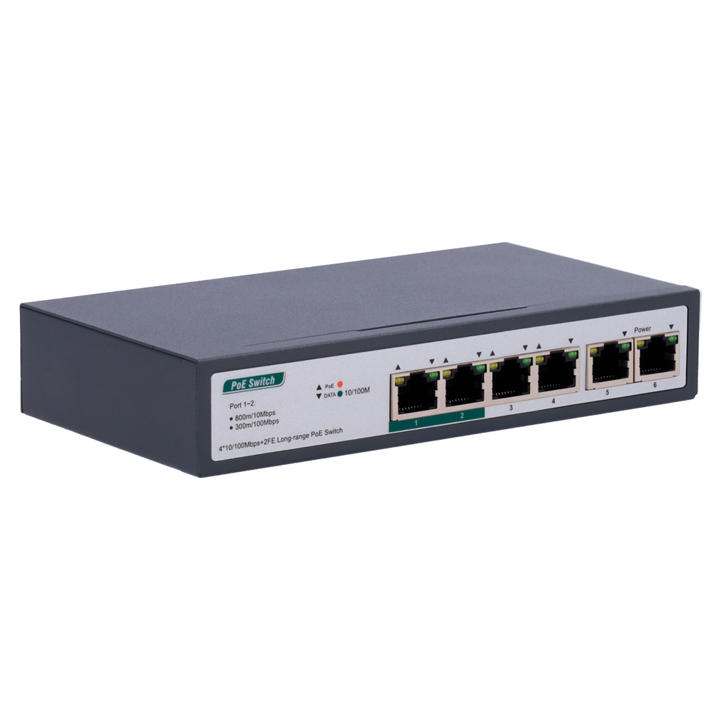 Marca blanca - SW0604POE-800M-60W - Switch 4P Gigabit PoE No gestionable - Imagen 3