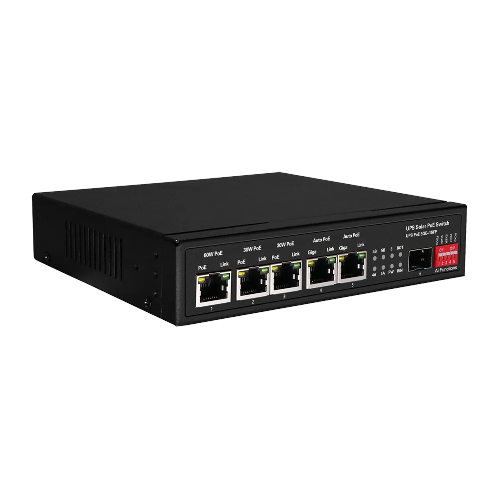 Switch PoE Safire SW0605HIPOE-GF-DC-65 5P Gigabit SFP