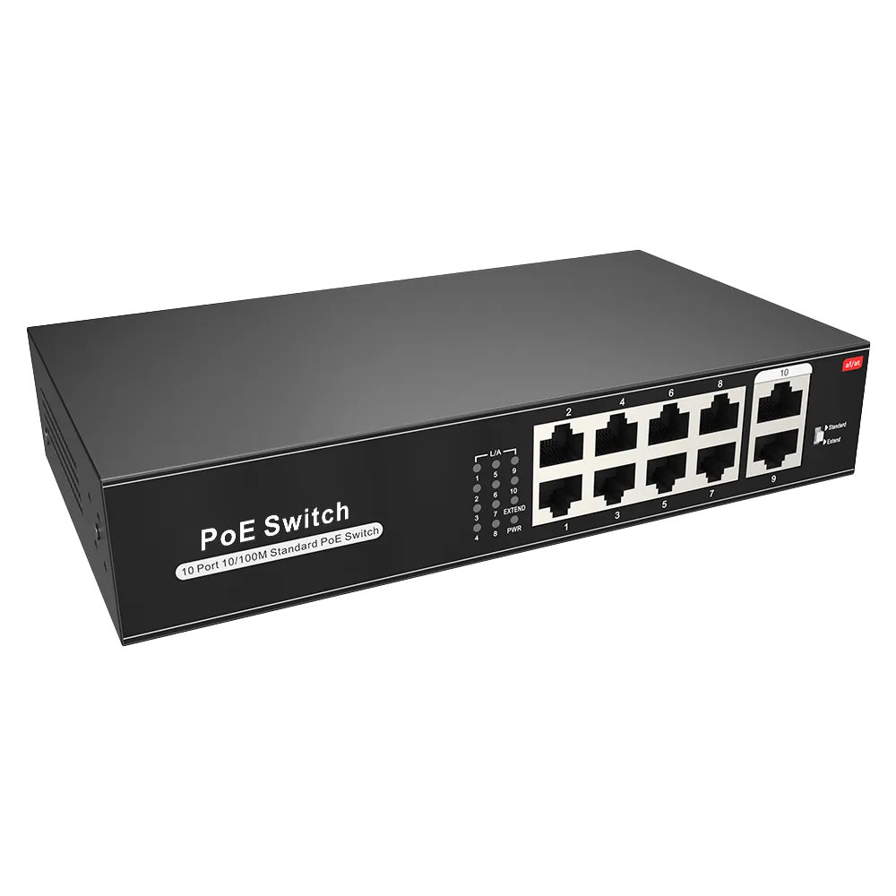 Switch PoE 8 Puertos Fast Ethernet SW1008POE-100-E 100W