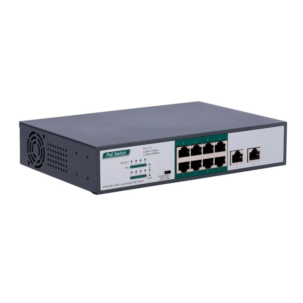 Switch PoE 8 Puertos Gigabit SW1008POE-H-800M-120W 120W