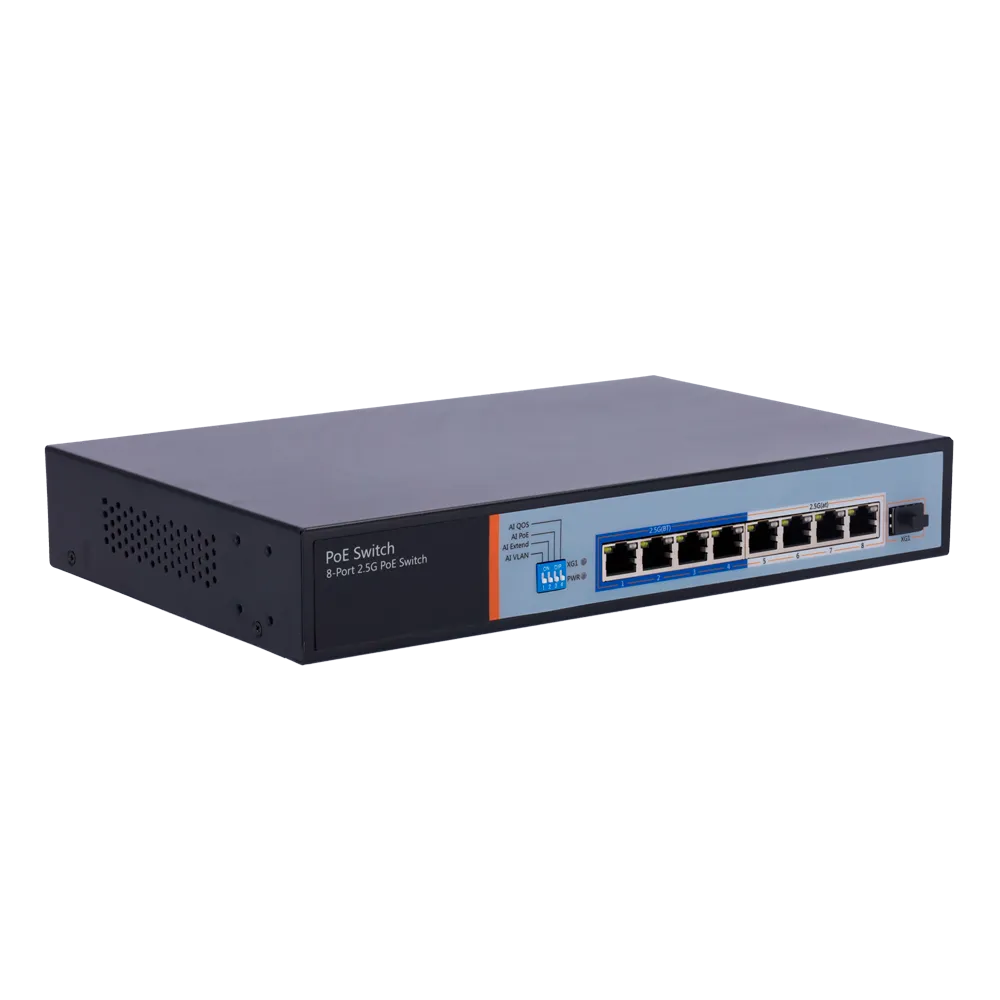Switch PoE 8 Puertos Gigabit Safire SW98HIPOE-2AZXF-150