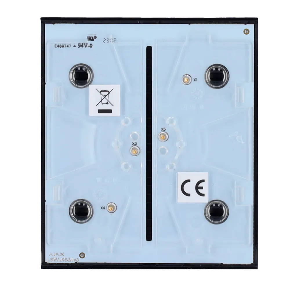 AJAX AJ-CENTERBUTTON-1G2W-B Interruptor Negro 2W SmartHome