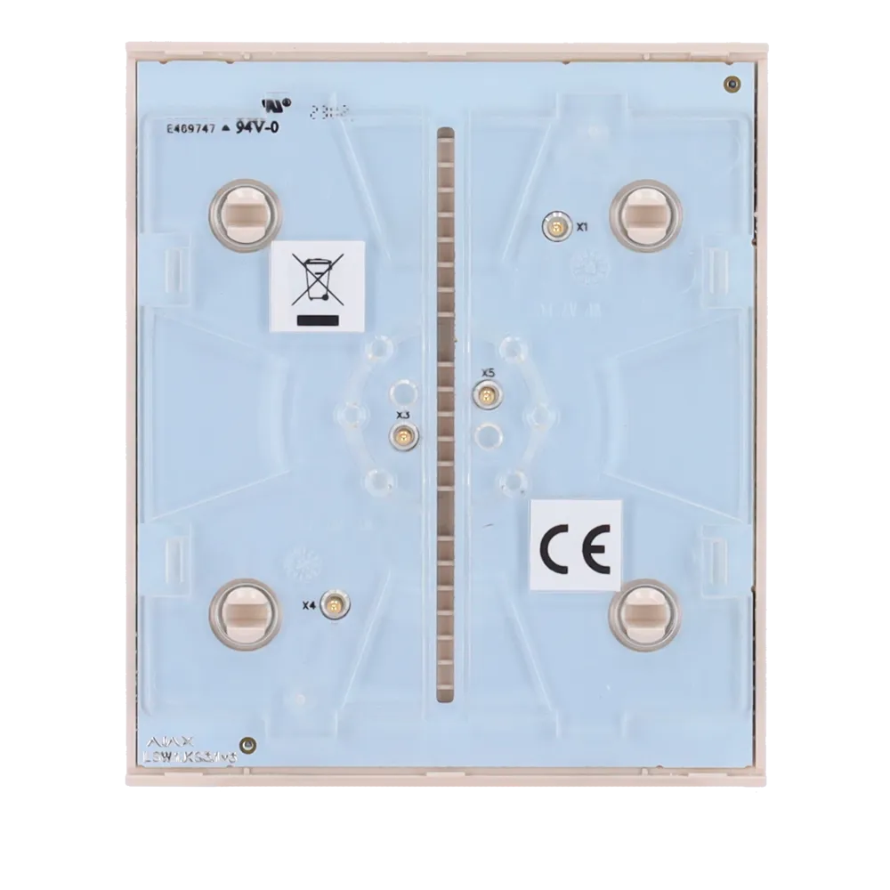 Panel Táctil Ajax AJ-CENTERBUTTON-1G2W-IVO Marfil 2W