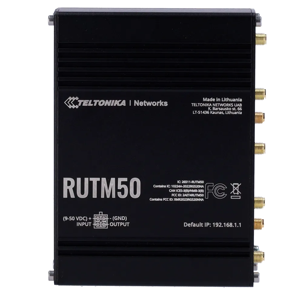Router 5G Teltonika TK-RUTM50 con Wi-Fi para Redes Críticas