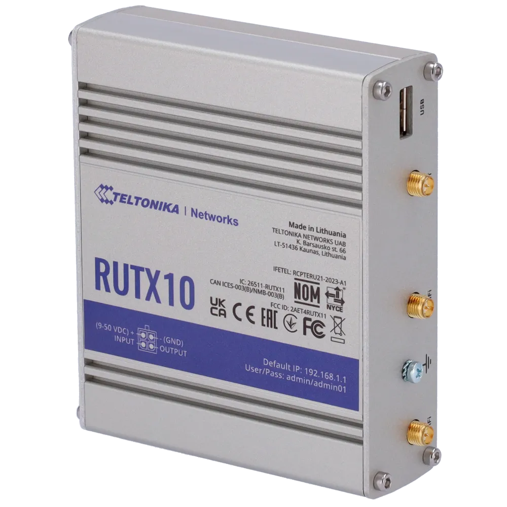 Router Wi-Fi 5 PoE Teltonika RUTX10 para Redes Industriales