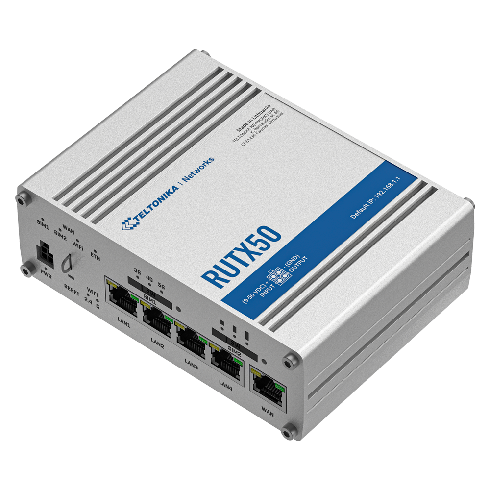 Teltonika - TK-RUTX50 - Router 5G (Wi‑Fi 5, PoE) - Imagen 3