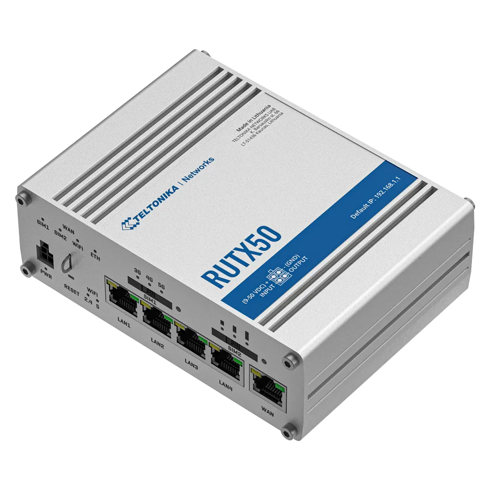 Router 5G Teltonika RUTX50 con WiFi 5 y PoE Industrial