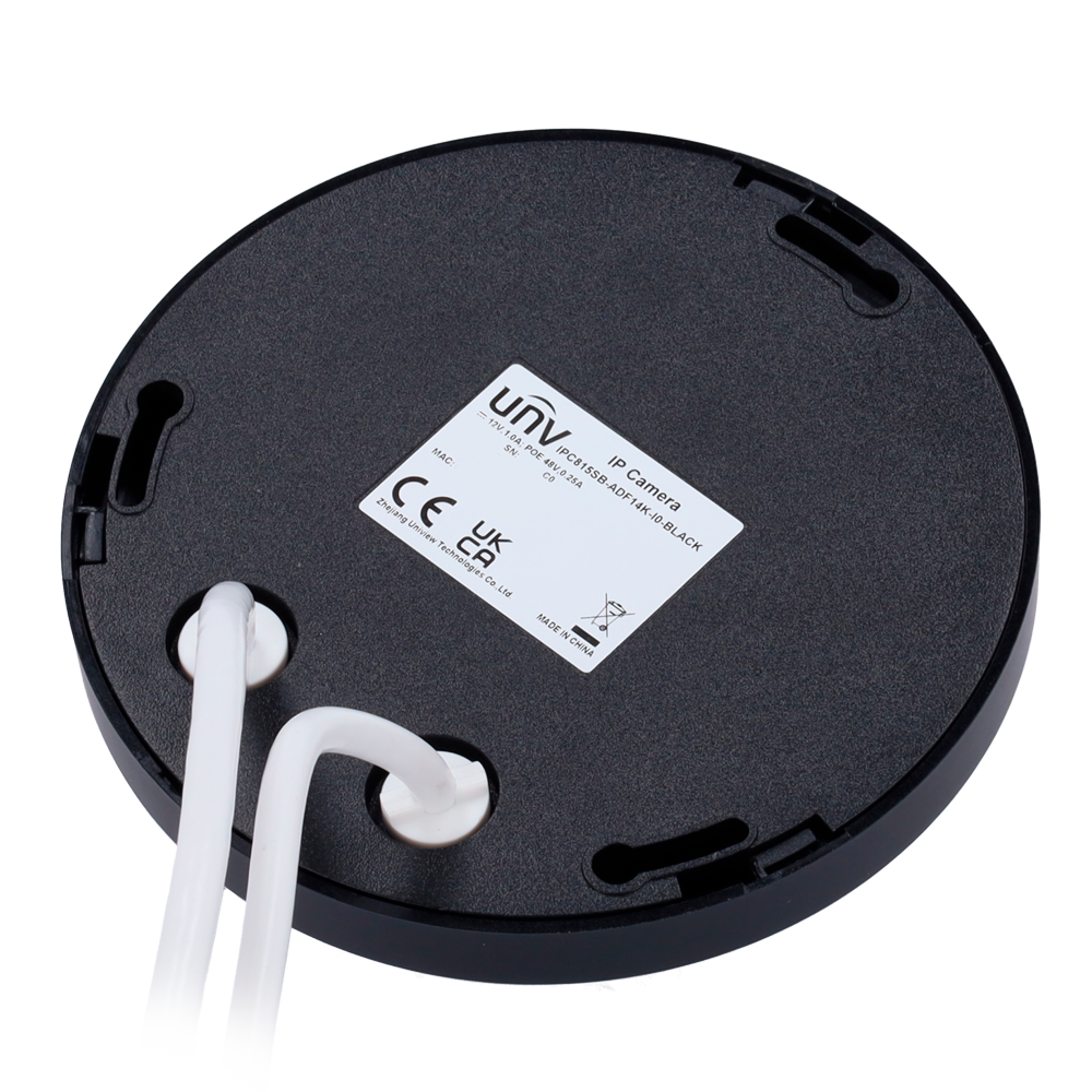 Uniview UV-IPC815SB-ADF14K-I0-BLACK Cámara Fisheye – IP · 4K · Exterior · IR · PoE - Imagen 3