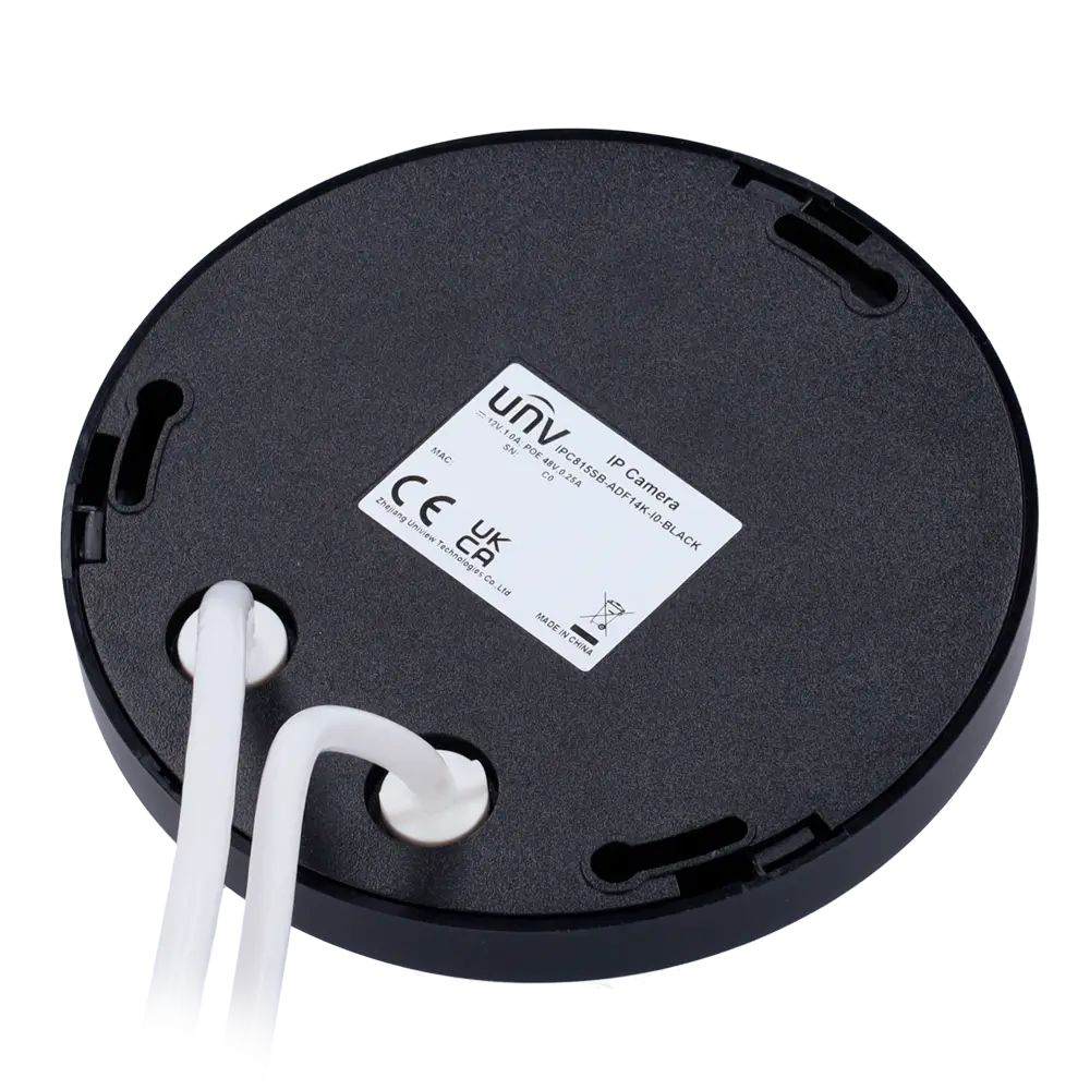 Cámara Fisheye Uniview UV-IPC815SB-ADF14K-I0-BLACK 4K PoE