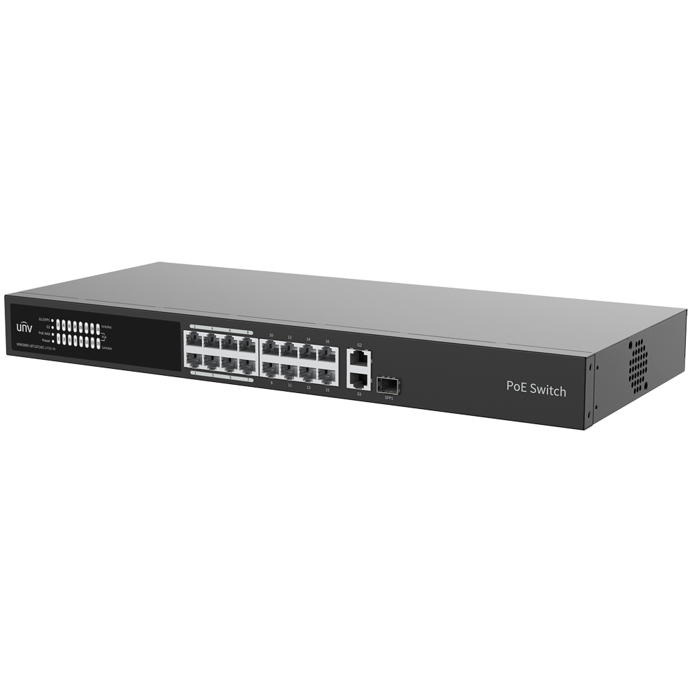 Uniview - UV-NSW3000-16T1GT1GC-LPOE-IN - Switch 16P Gigabit PoE Gestionable SFP - Imagen 3