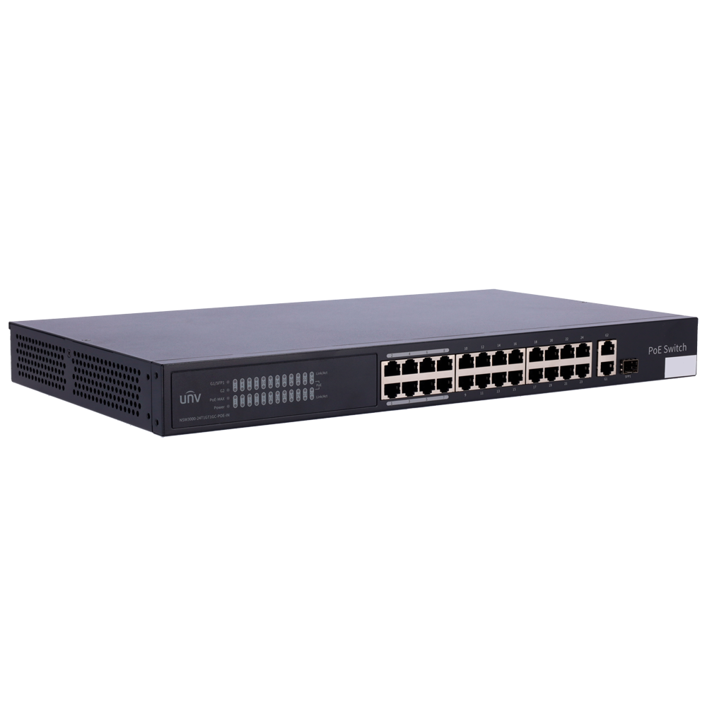 Uniview - UV-NSW3000-24T1GT1GC-POE-IN - Switch 24P Gigabit PoE Gestionable SFP - Imagen 3