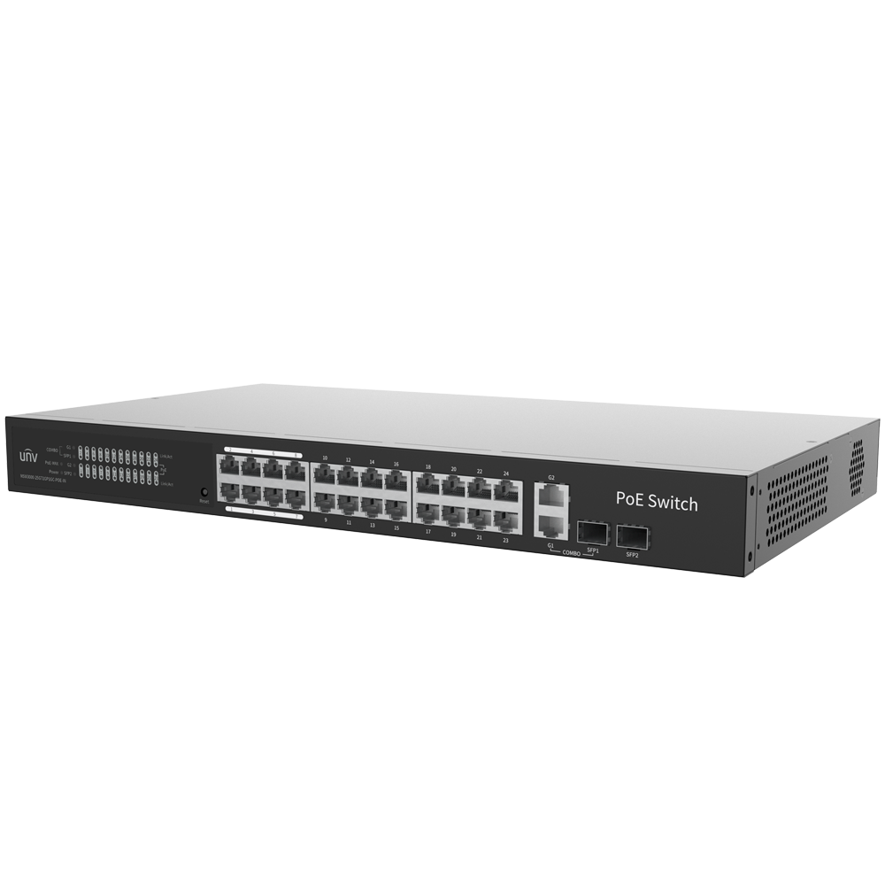 Uniview - UV-NSW3000-25GT1GP1GC-POE-IN - Switch 24P Gigabit PoE Gestionable SFP - Imagen 3