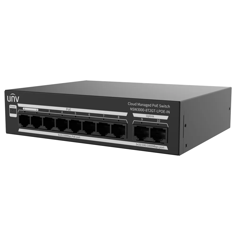 Switch Gigabit PoE Uniview UV-NSW3000-8T2GT-LPOE-IN 8 Puertos