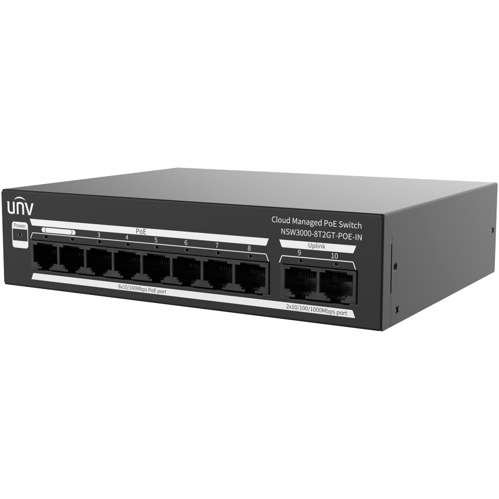 Uniview - UV-NSW3000-8T2GT-POE-IN - Switch 8P Gigabit PoE Gestionable - Imagen 3