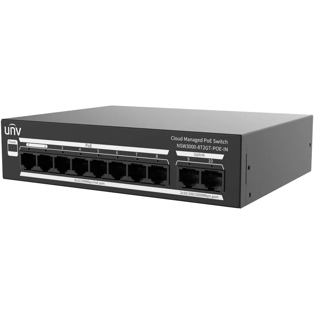 Switch Gigabit PoE Gestionable Uniview UV-NSW3000-8T2GT-POE-IN